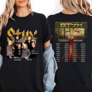 Styx Band 2025 The Grand Illusion Tour Concert Graphic T-Shirt Vintage Rock